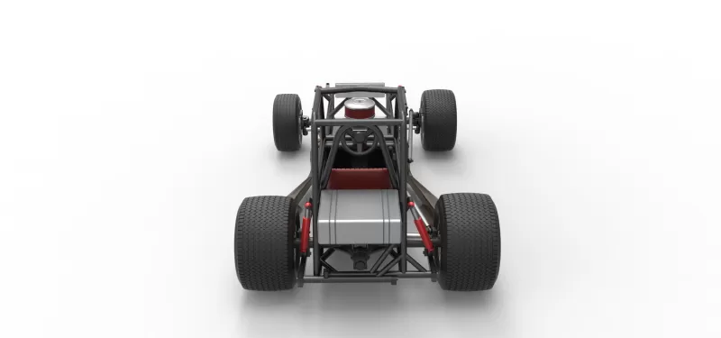 Vintage Dirt Modified stock car Base Version 3 Scale 1:25 - Model preview 17