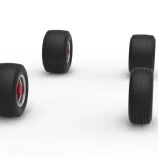 Wheel set of Northeast Dirt Modified stock car V6 Scale 1:25 - Model thumbnail 3