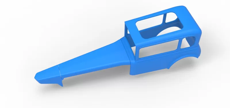 Shell of Vintage Supermodified stock car Version 4 Scale 1:25 - Model preview 2