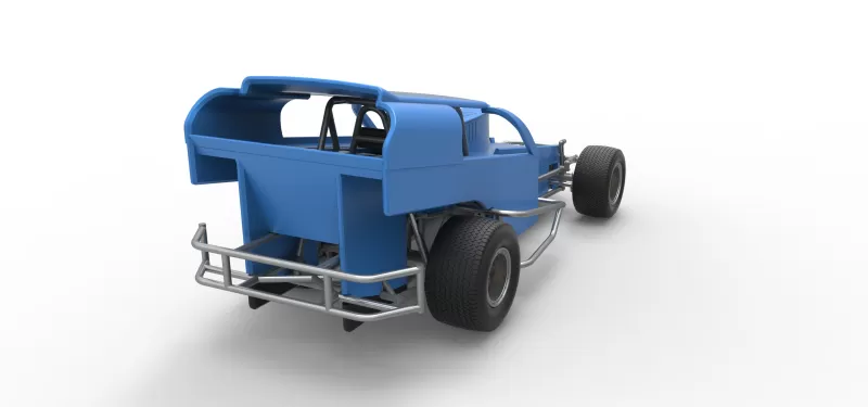 Vintage Dirt Modified stock car Version 2 Scale 1:25 - Model preview 18