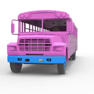 School bus for Figure 8 racing Version 2 Scale 1:25 - Model thumbnail 6
