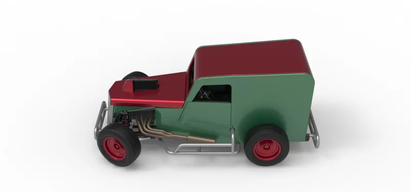 Dwarf car while turning Scale 1:25 - Model preview 10