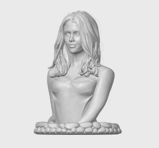 Jessica Alba 3D Bust - Model preview 4