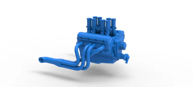 Engine of Vintage Supermodified stock car Version 4 Scale 1:25 - Model preview 14