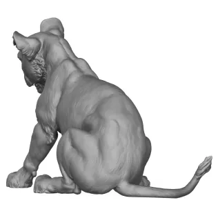 3D Printable Lion Cub