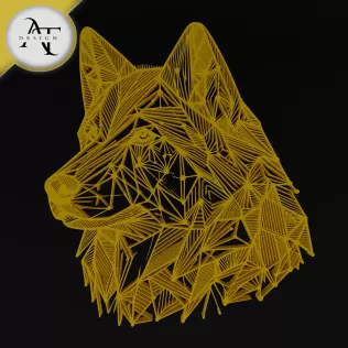 Wolf - Geometric - 2D Wall Art Decor