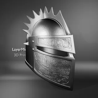 Medieval Spiked Knight Helmet