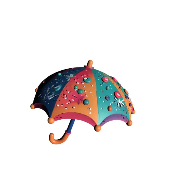 3D Printable Umbrella Model STL - Model preview 4