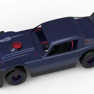 Vintage Dirt late model Race car Version 4 Scale 1:25 - Model thumbnail 4
