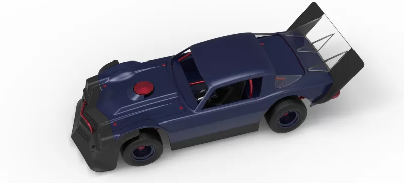 Vintage Dirt late model Race car Version 4 Scale 1:25 - Model preview 4