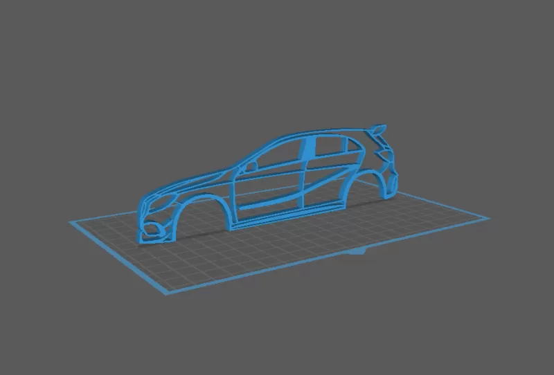 Mercedes - A45 AMG Wall Art - Model preview 1