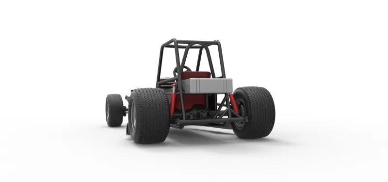 Vintage Dirt Modified stock car Base Version 3 Scale 1:25 - Model preview 15