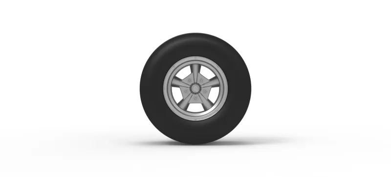 Rear wheel of vintage dragster Version 4 Scale 1:25 - Model preview 5