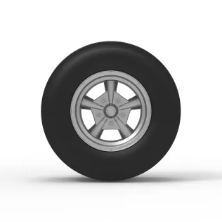 Rear wheel of vintage dragster Version 4 Scale 1:25 - Model thumbnail 5