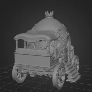 Royal Fantasy Egg Carriage - STL File 3D Printable - Model thumbnail 9