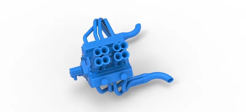 Engine of Vintage Pavement Sprint car Scale 1:25 - Model preview 2