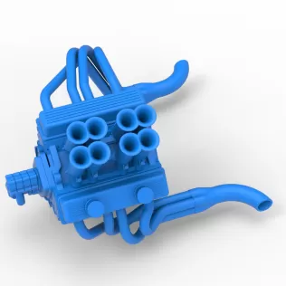 Engine of Vintage Pavement Sprint car Scale 1:25 - Model thumbnail 2