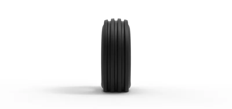 Tractor front tire 2 deflated Scale 1:25 - Model preview 4