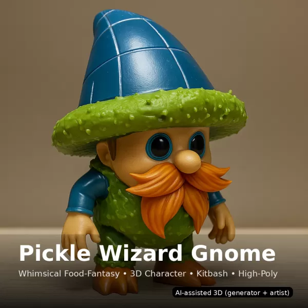 Woodland Gnome Collection (10 High-Poly Kitbash Characters) - Model preview 2