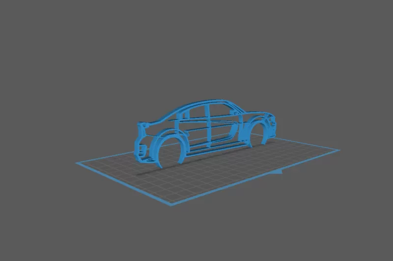 Dodge - Charger Hellcat Widebody Wall Art - Model preview 2