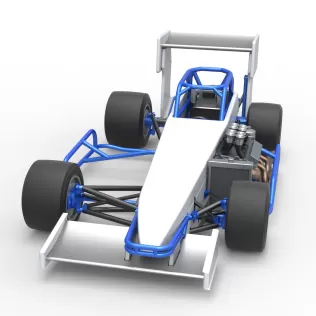 Supermodified front engine race car V4 Scale 1:25 - Model thumbnail 5