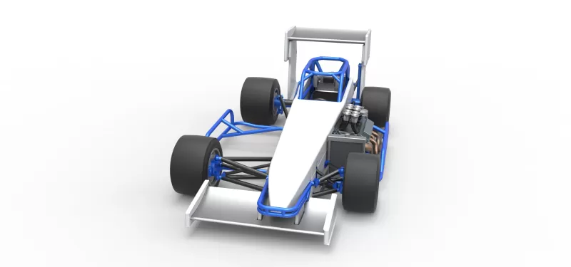 Supermodified front engine race car V4 Scale 1:25 - Model preview 5