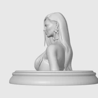 Charlize Theron 3D Bust - Model thumbnail 5