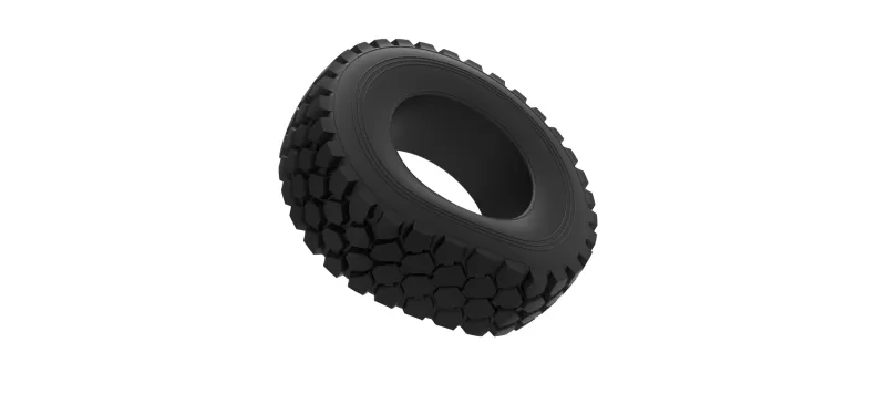 Offroad tire 75 deflated Scale 1:25 - Model preview 8