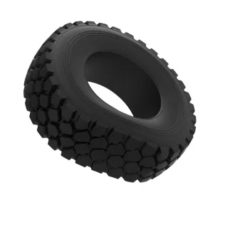 Offroad tire 75 deflated Scale 1:25