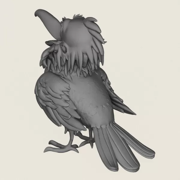 Cartoon Toy Bird Print Ready 3D Model - Model preview 6