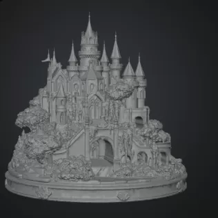 Blossom Crown Castle STL File for 3D Print