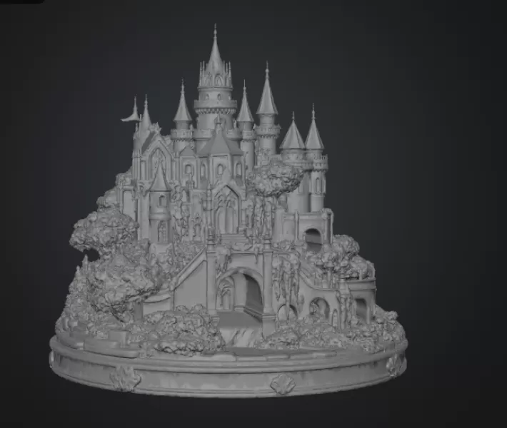Blossom Crown Castle STL File for 3D Print - Model preview 13