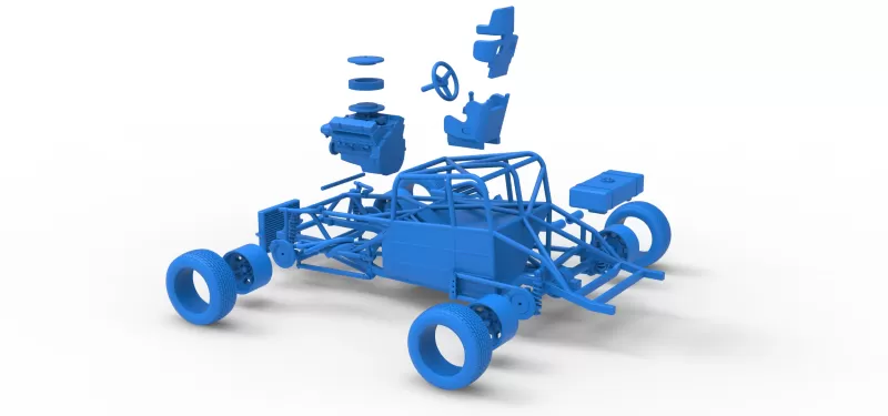 Canadian vintage modified stock car Base Scale 1:25 - Model preview 29