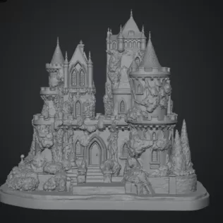 Bougainvillea Castle STL File for 3D Print - Model thumbnail 17