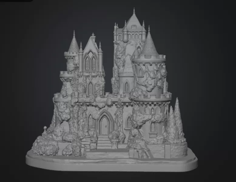 Bougainvillea Castle STL File for 3D Print - Model preview 17