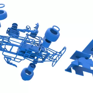 Southern Wing Modified Stock car while turning Scale 1:25 - Model thumbnail 26