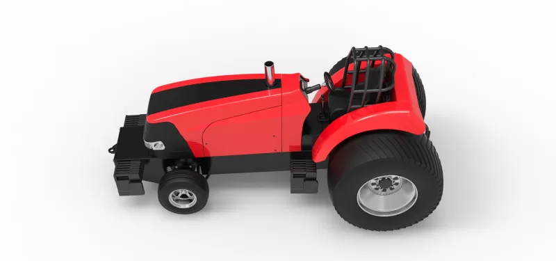 Pro Stock Pulling Tractor Version 6 Scale 1:25 - Model preview 10