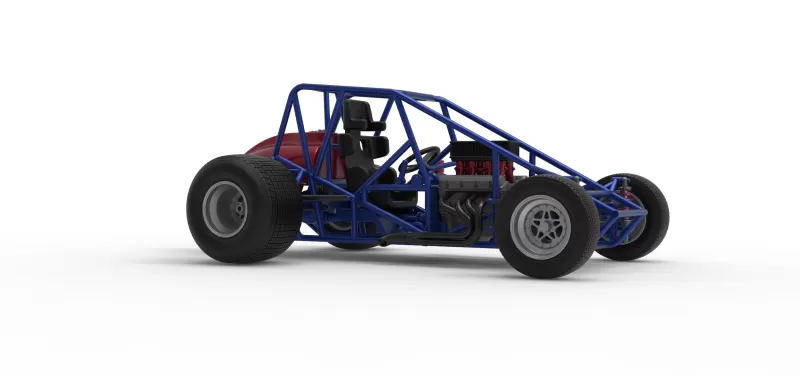 Dirt Silver Crown Car Base Scale 1:25 - Model preview 25