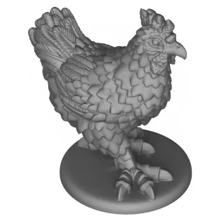 3D Printable Hen - Model thumbnail 6