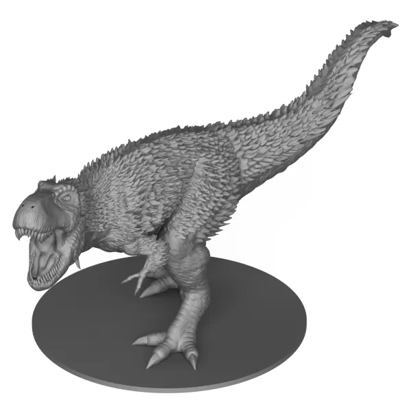 Tyrannosaurus Dinosaur Statue 3D Print Model - Model preview 6