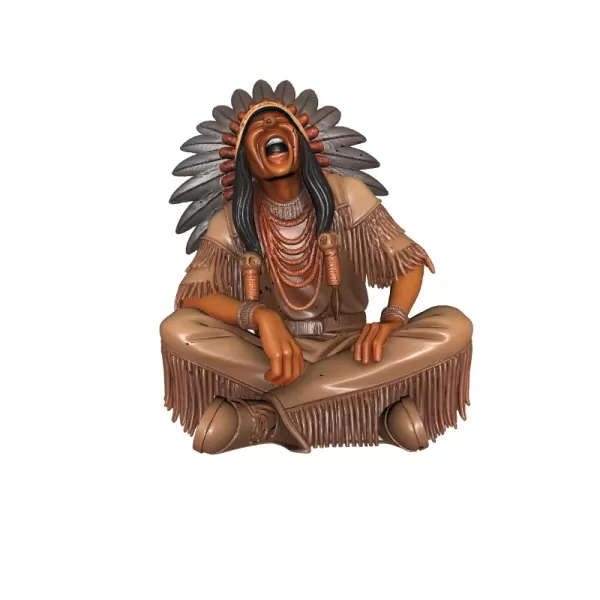 Laughing Apache Warrior 3D Model - Model preview 3