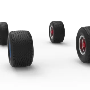 Wheel set of Northeast Dirt Modified stock car V6 Scale 1:25 - Model thumbnail 9