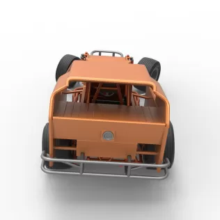 Vintage Dirt Modified stock car Version 3 while turning 1:25 - Model thumbnail 17
