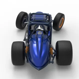 Dirt Silver Crown Champ car while turning Scale 1:25 - Model thumbnail 17