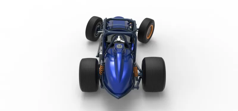 Dirt Silver Crown Champ car while turning Scale 1:25 - Model preview 17