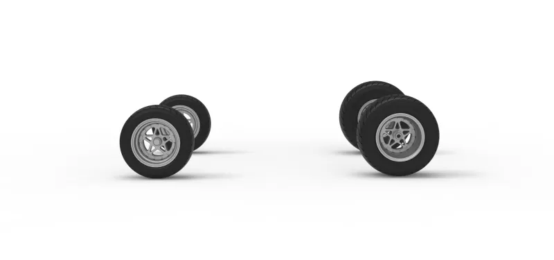 Wheel Set of New Zealand Minisprint Scale 1:25 - Model preview 4