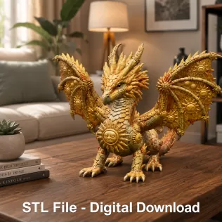 ☀ Sunfire Celestial Dragon STL File for 3D Print - Model thumbnail 3