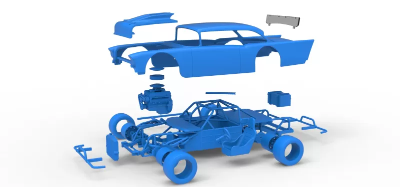 Vintage Asphalt Modified stock car V11 Scale 1:25 - Model preview 28