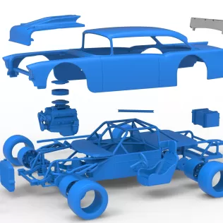 Vintage Asphalt Modified stock car V11 Scale 1:25 - Model thumbnail 28