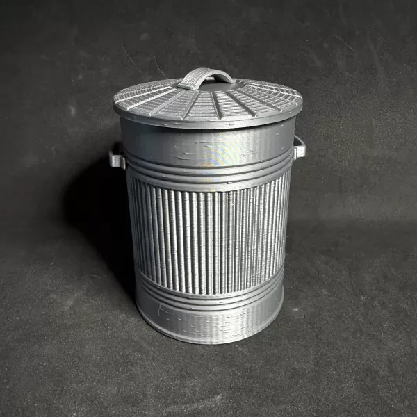 Mini British Desk-Sized Dustbin - Model preview 3